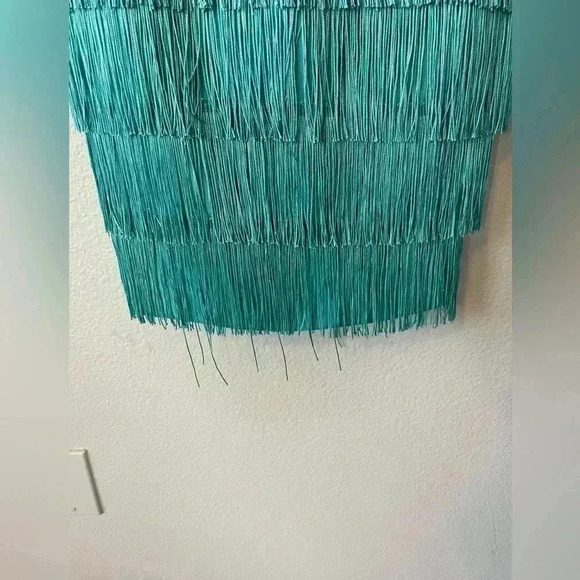 Lavish Alice Underwired Fringe Midi Dress in Aqua Women’s Size 2 NWOT - Picture 9 of 16